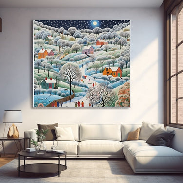 Winter Night Painting